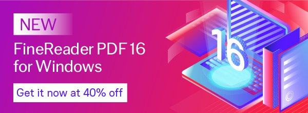 FineReader PDF 16 at 40% off